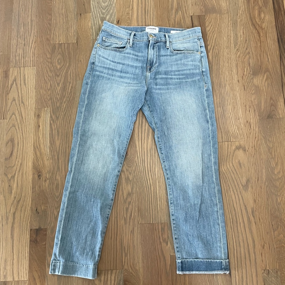 Frame denim sz 28 Le Boy light wash like new